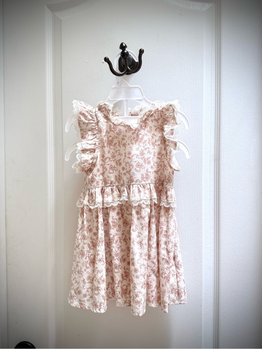 Mommy and Me Floral Ruffle Dresses- Soft Blush